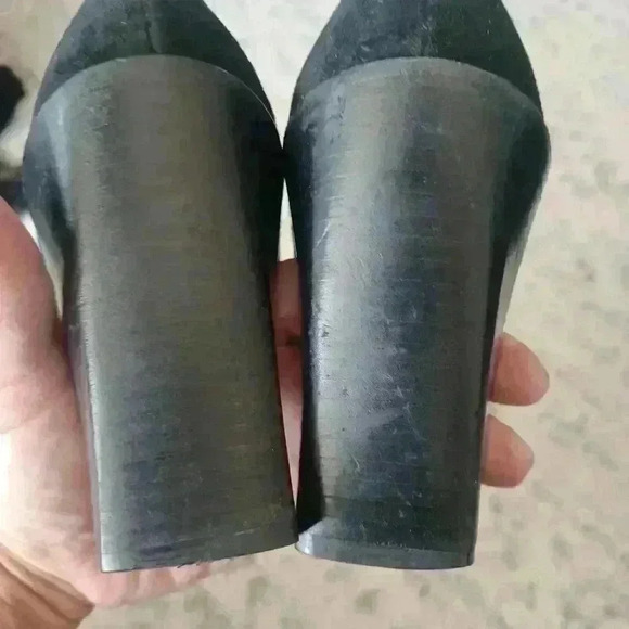 Gucci Scarpa Elegante Pelle Guarn. Met. Suola Cuio Block Heel Pump 7 - Picture 15 of 16